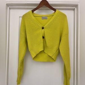 Urban Outfitters Lemon Buttoned Cardigan Large